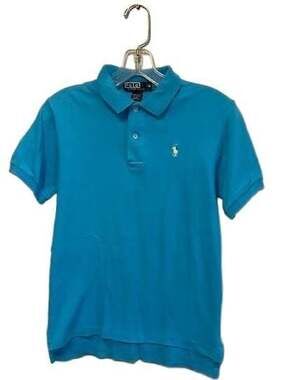 VTG Black Label Polo Ralph Lauren Youth Sz16 Blue Turquoise, Picture Day